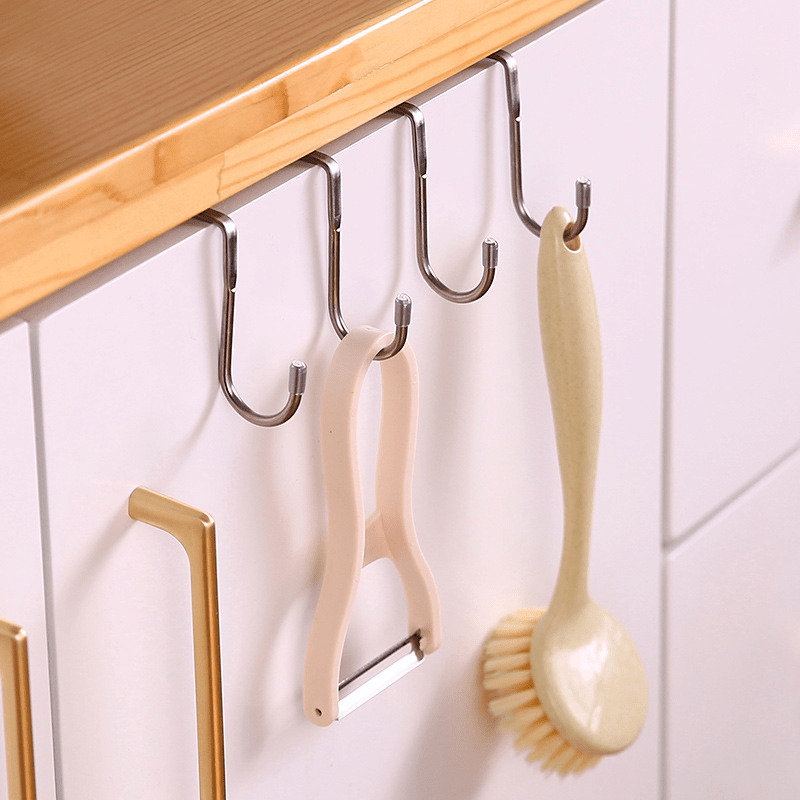 HOUSE OF QUIRK Pack of 5 S Shaped Hanging Hooks Rubber Grip Hangers for  Kitchen, Bathroom, Bedroom and Office Hook 1 Price in India - Buy HOUSE OF  QUIRK Pack of 5
