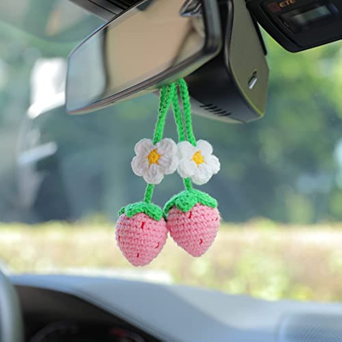Car Mirror Hanging Accessories,Hand Knitted Rose Flower Car Ornament Car  Charms,Crochet Car Accessories Cute Rearview Mirror Accessories for Women  and Girl - Yahoo Shopping
