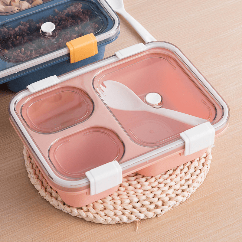 Portable Lunch Box With Spork And Dipping Bowl Perfect For - Temu