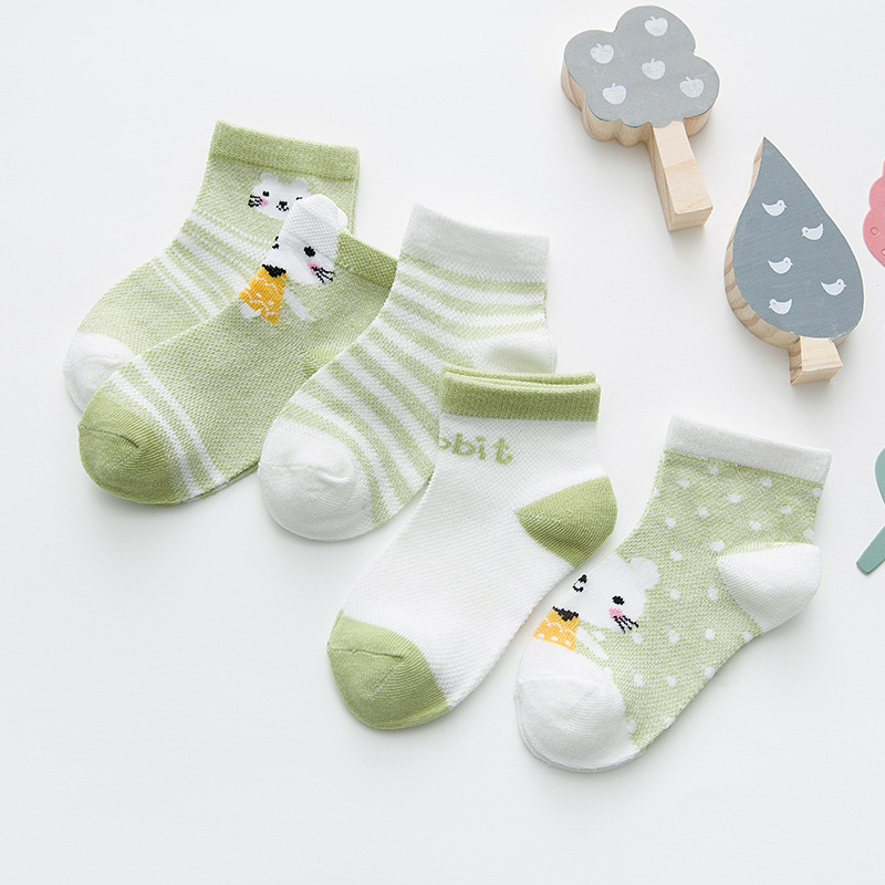 Baby Girls Cotton Mesh Ankle Socks 0-2 Years