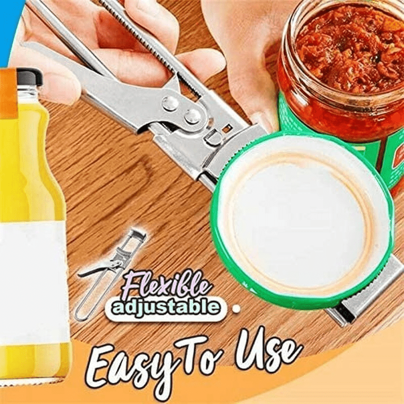 1pc Stainless steel bottle opener,adjustable can opener,jam