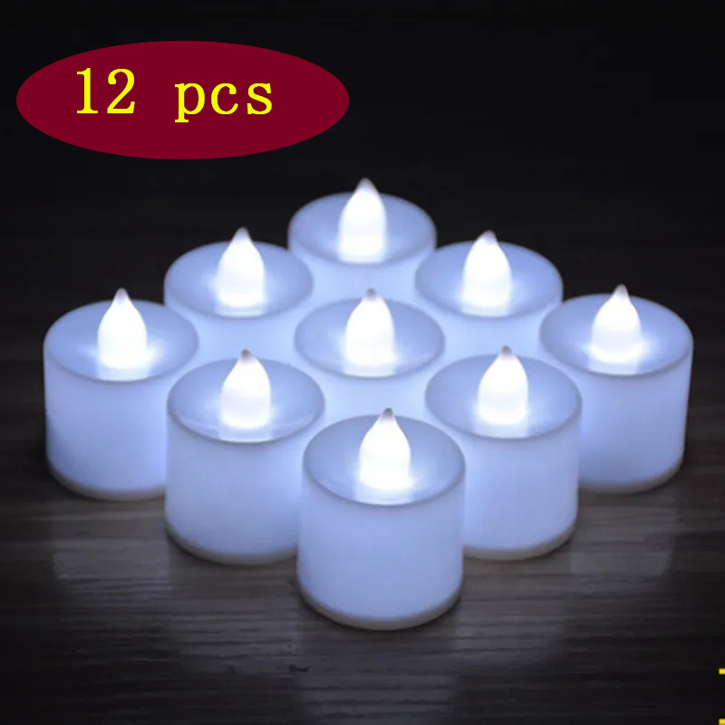 Bougies LED sans flamme - Bougies de table vacillantes : bougies LED avec  télécommande et fonction minuterie, guirlande lumineuse avec flamme jaune  chaude - 6 bougies pointues blanches sans gouttes