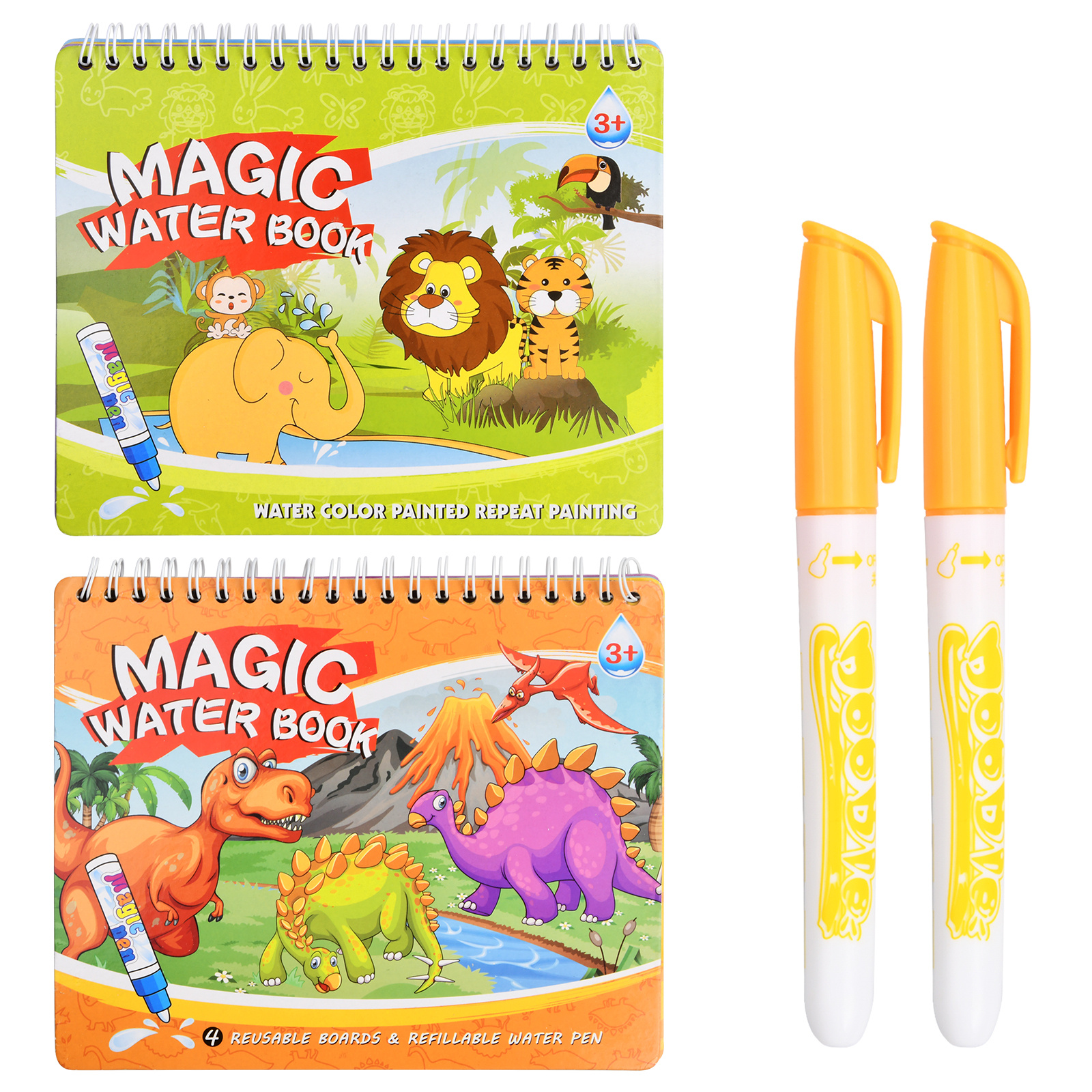 Water Coloring Books For Toddlers Reusable Magic Paint - Temu