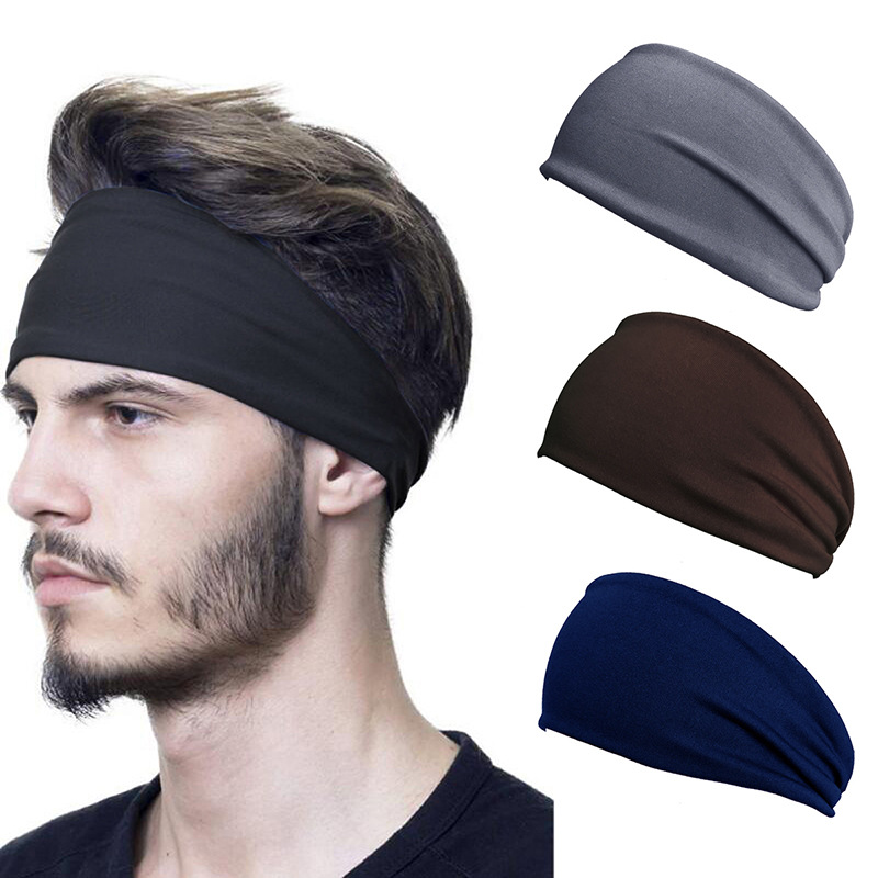 

1pc Men's Running Headband Sweatband Sports Headband For Running, Cycling, Basketball, Yoga, Fitness Workout Stretchy Unisex Hairband