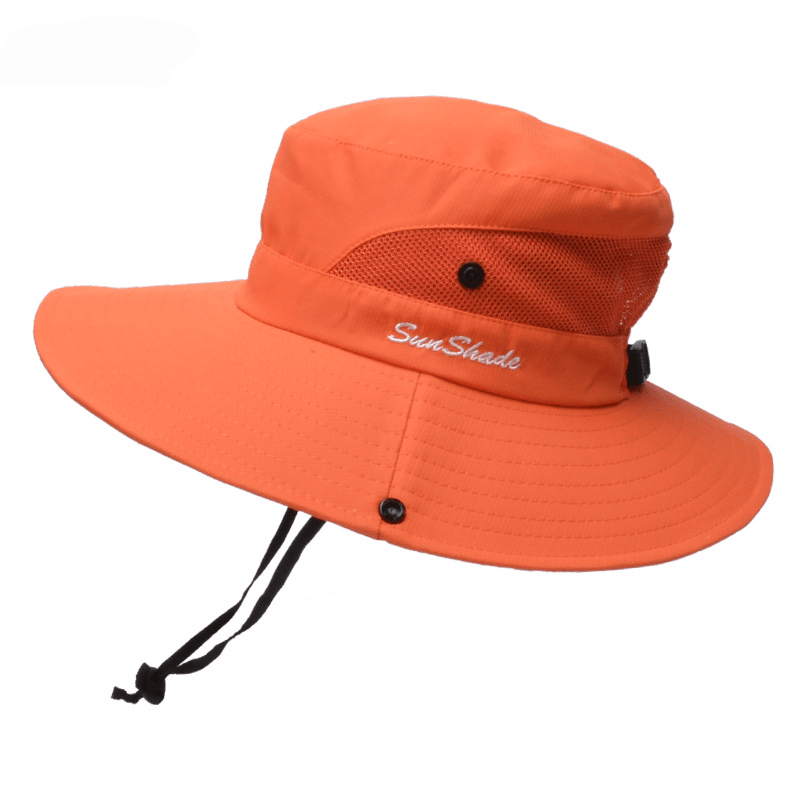 Ponytail Summer Bucket Hat Mesh Breathable Drawstring Sun - Temu Canada