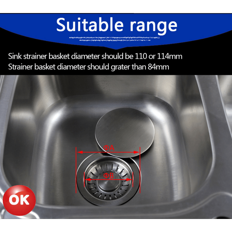 Stainless Steel Kitchen Sink Strainer Upgrade 304 Anti rust - Temu