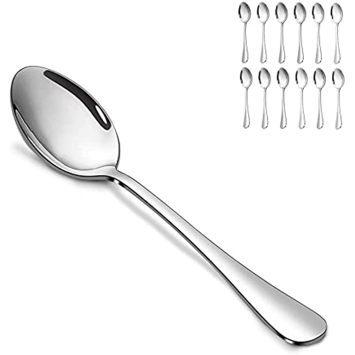 Royal Juego de 12 tenedores de postre de acero inoxidable 18/10, utensilios  de cubiertos pulidos de espejo de 6.0 pulgadas, ideal para degustaciones