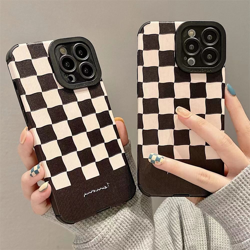 Lilac Checkered Phone Case iPhone Case