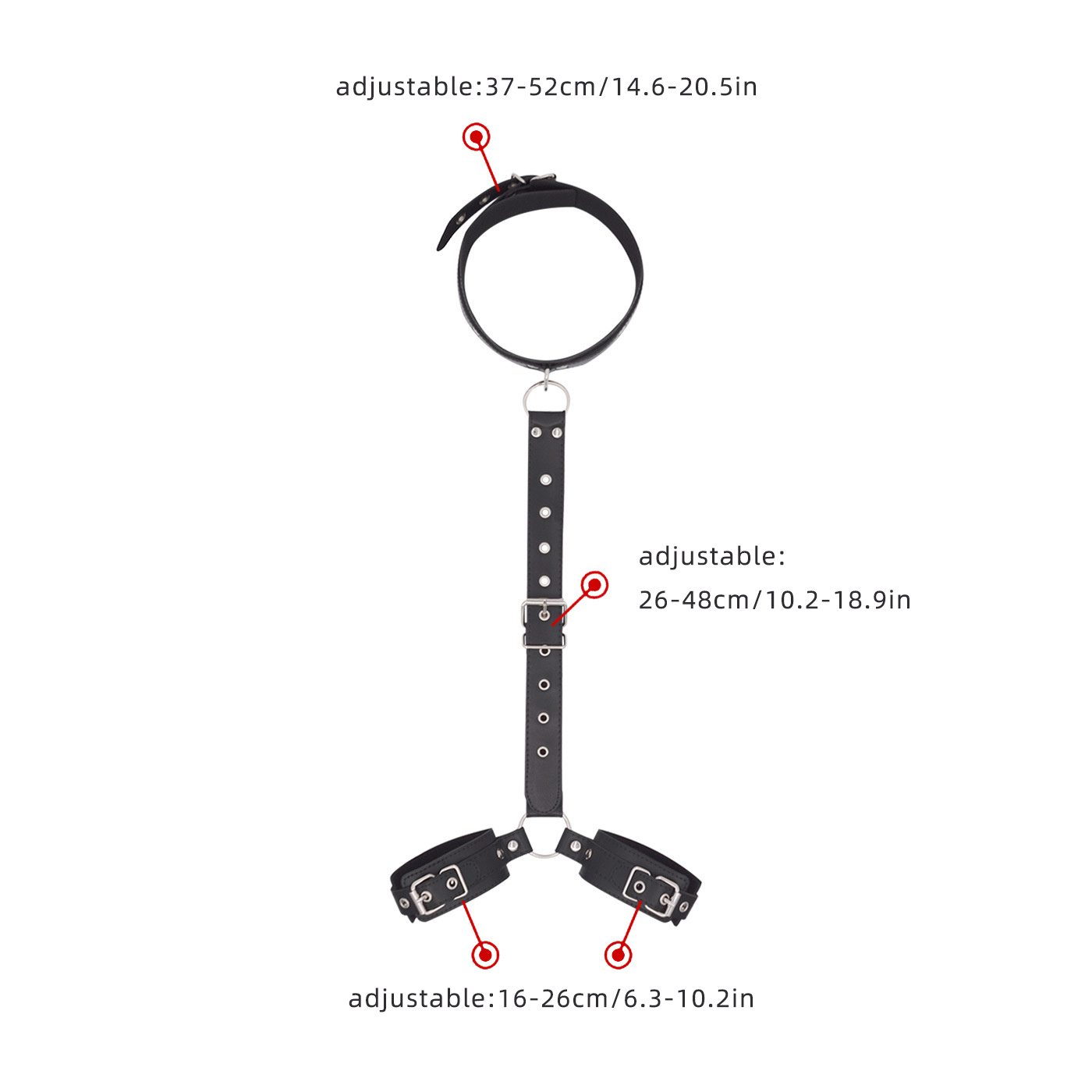 Black Bdsm Trainer Handcuffs Sex Harness Adjustable Bondage - Temu