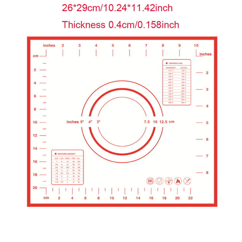 Silicone Pastry Mat Non stick Baking Mat Thickness Counter - Temu