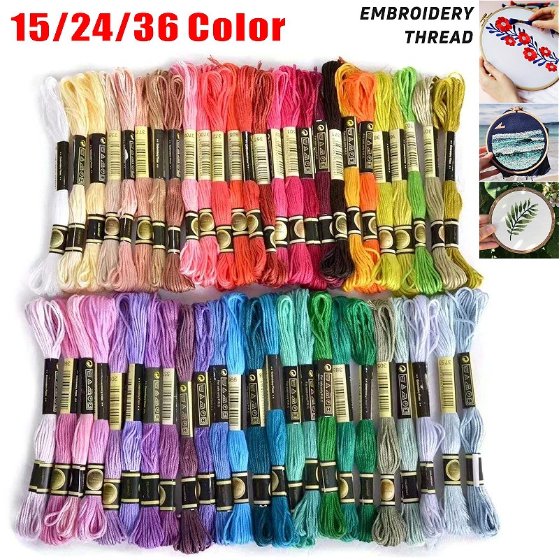 100 Colors Cotton DMC Cross Floss Stitch Thread Embroidery Sewing Skeins  Home Decor 