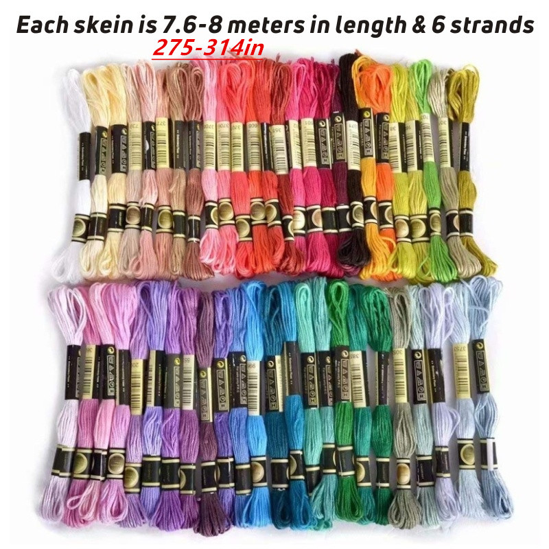 Cross Stitch Thread Cotton Embroidery Floss Sewing Skeins Weaving Craft  Threads