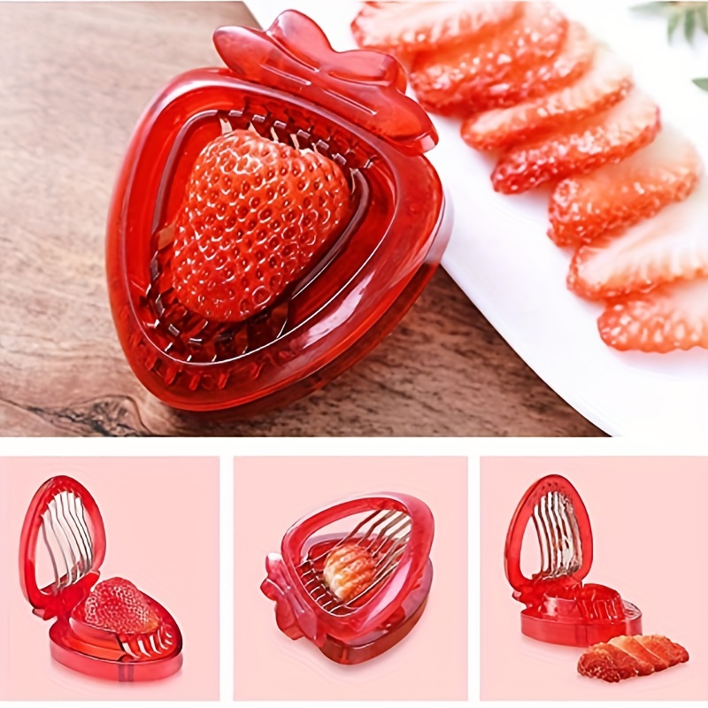 Red Strawberry Slicer Creative Strawberry Huller Stem - Temu