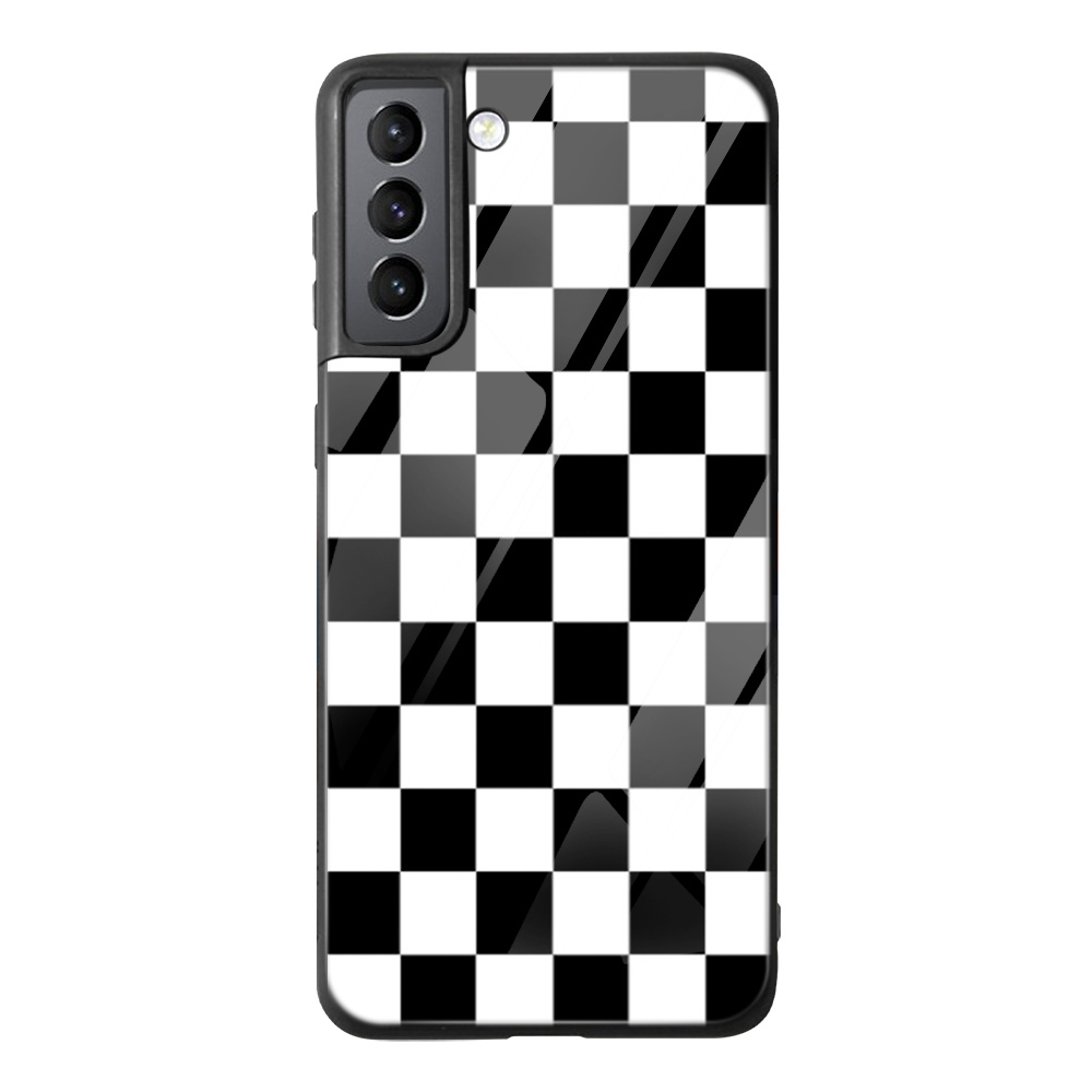 Checkerboard Grid Pattern Protective Case Cover For Samsung Galaxy