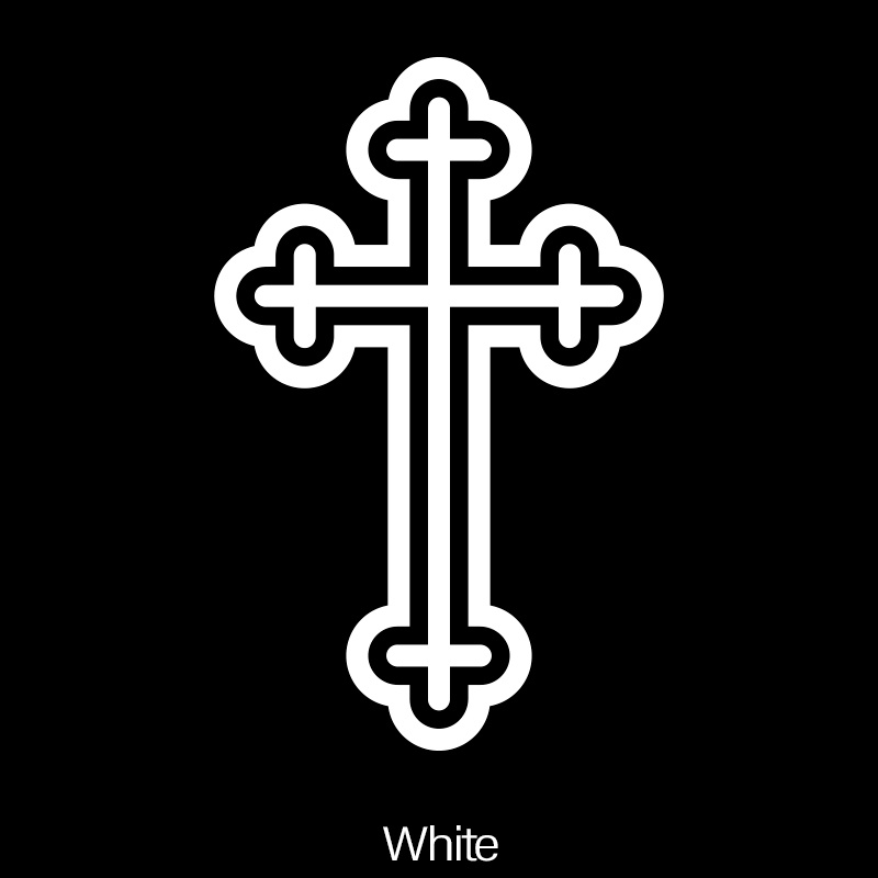 4in x 4in Black and White God Love Cross Sticker Vinyl Christian Car Decal