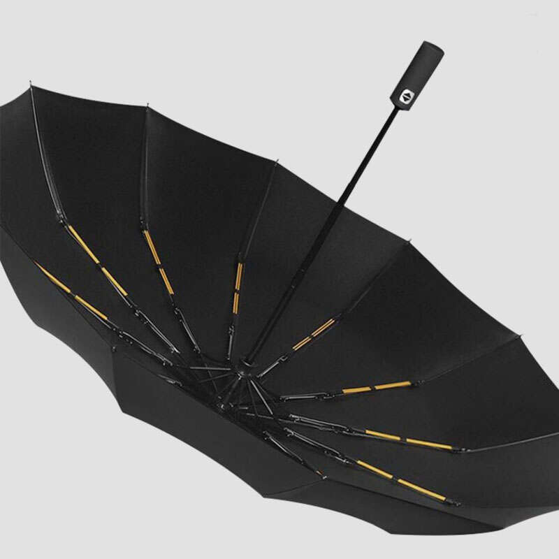 12 Ribs Auto Open Close Umbrella Large Rain or Shine Windproof Sunshade