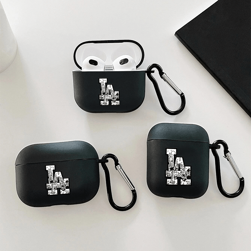 

Gift The Perfect Protection To Your Airpods With This Stylish Graphic Earphone Case - Black Pattern Anti-fall Silicon!