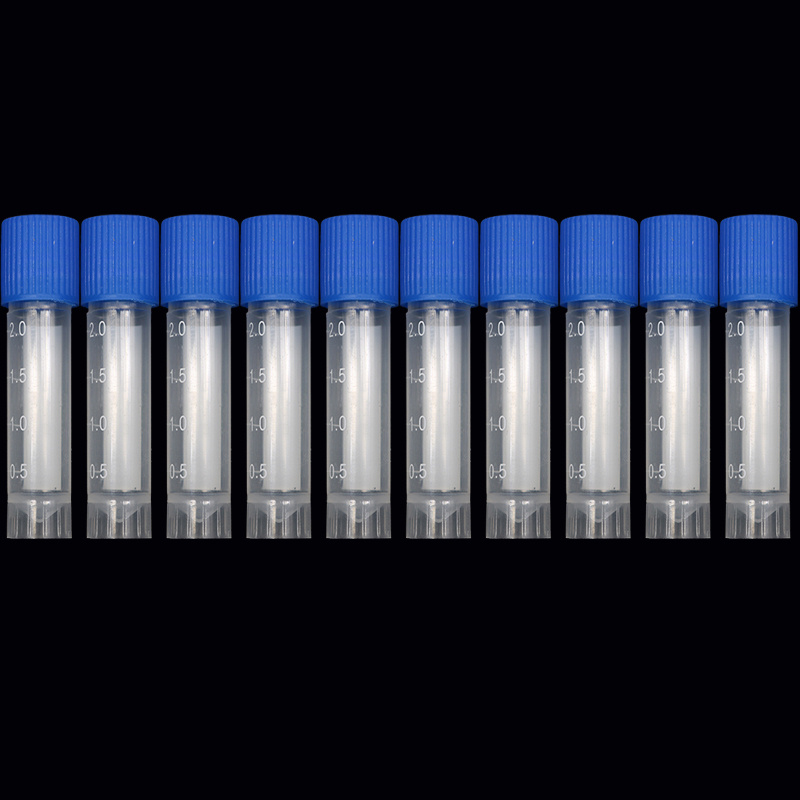 10pcs Lab Chemical Plastic Test Tube Vial Sealing Cap Container 2ML