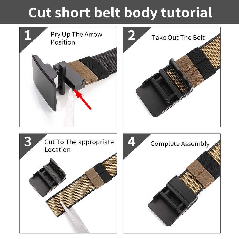 Rotatable Swivel Buckle Tactical Nylon Belt for Jeans Pants