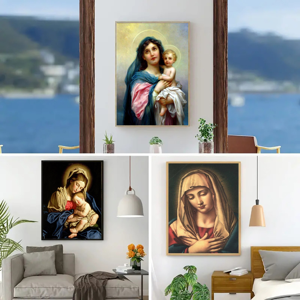 Christianity Full Crystal Artificial Diamond Paintings - Temu