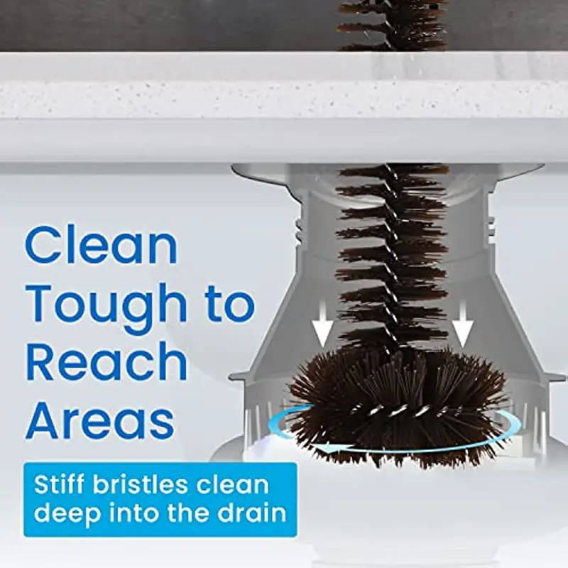 Keep Your Drainage Pipes Dust-free With This Garbage Disposal Cleaning Brush  And Ultra Long Handle! For Commercial Cleaning Services/shops - Temu