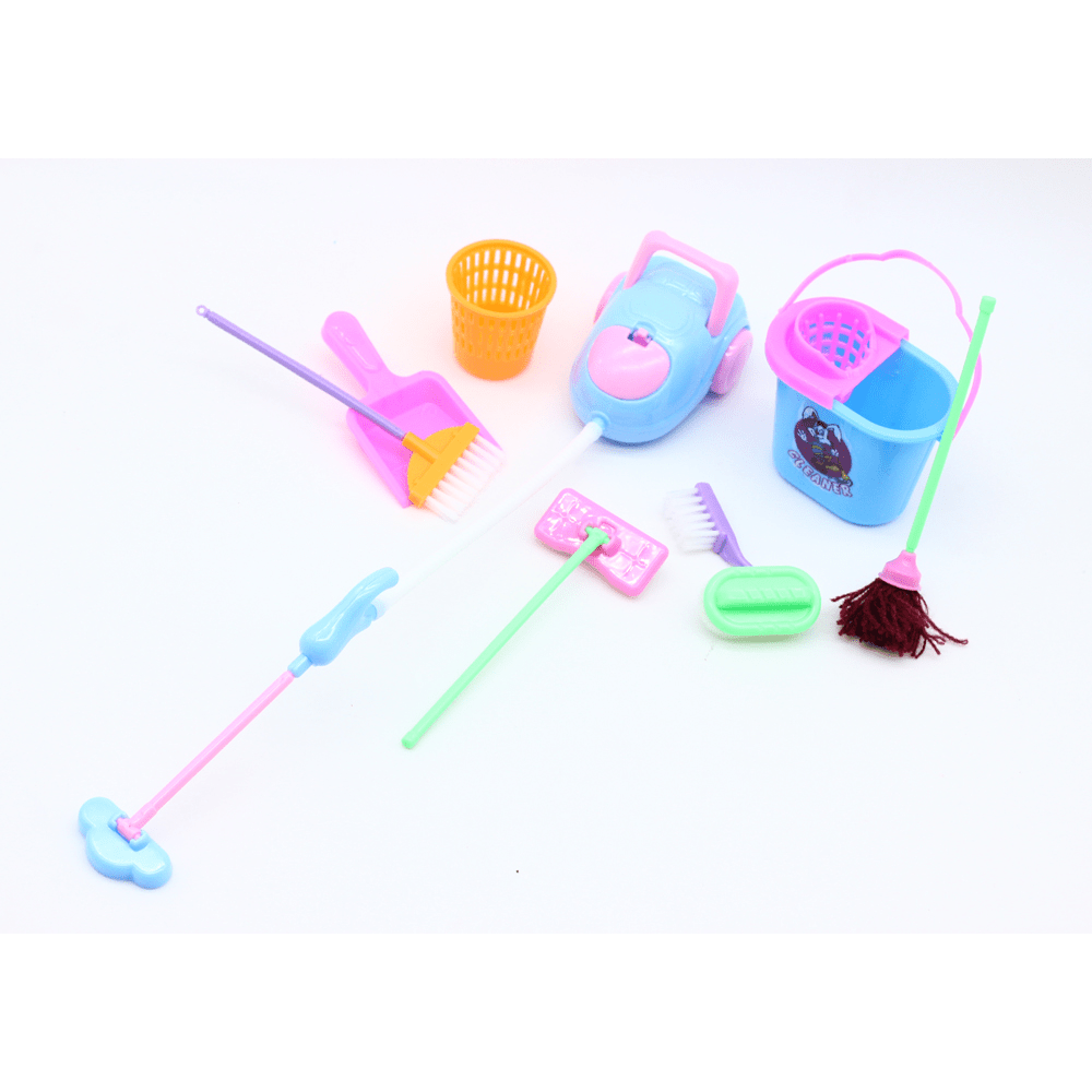 (As Seen on Image) Mini Doll Household Cleaning Tools, Doll Accessories for Kids Educational Toy (9Pcs Color Random)