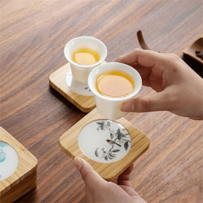 Creative Teapot Mat Teacup Mat Bamboo Mat Insulation Tea Mat
