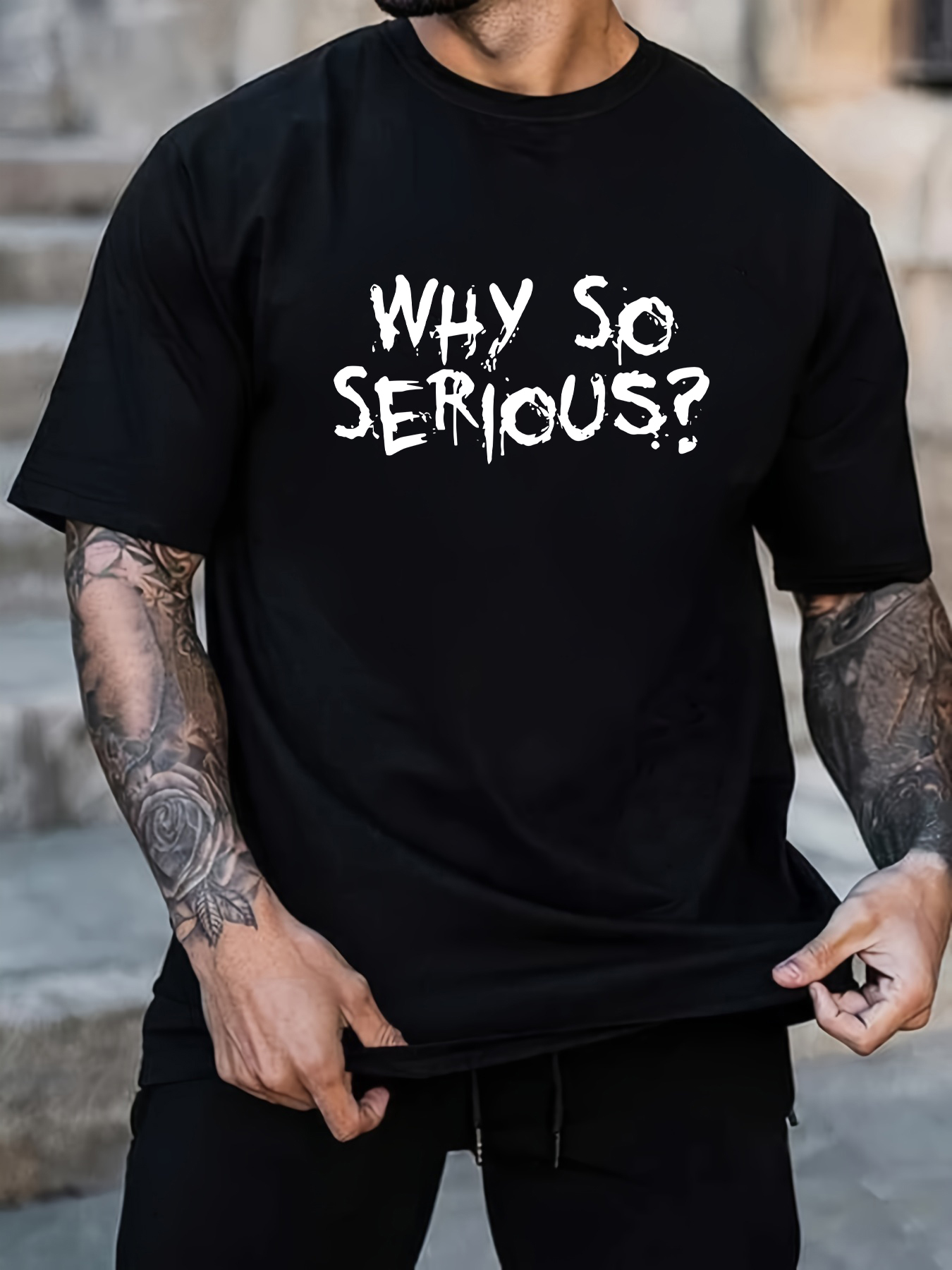 【JOKER】新品 Why so serious? ペイント Tシャツ