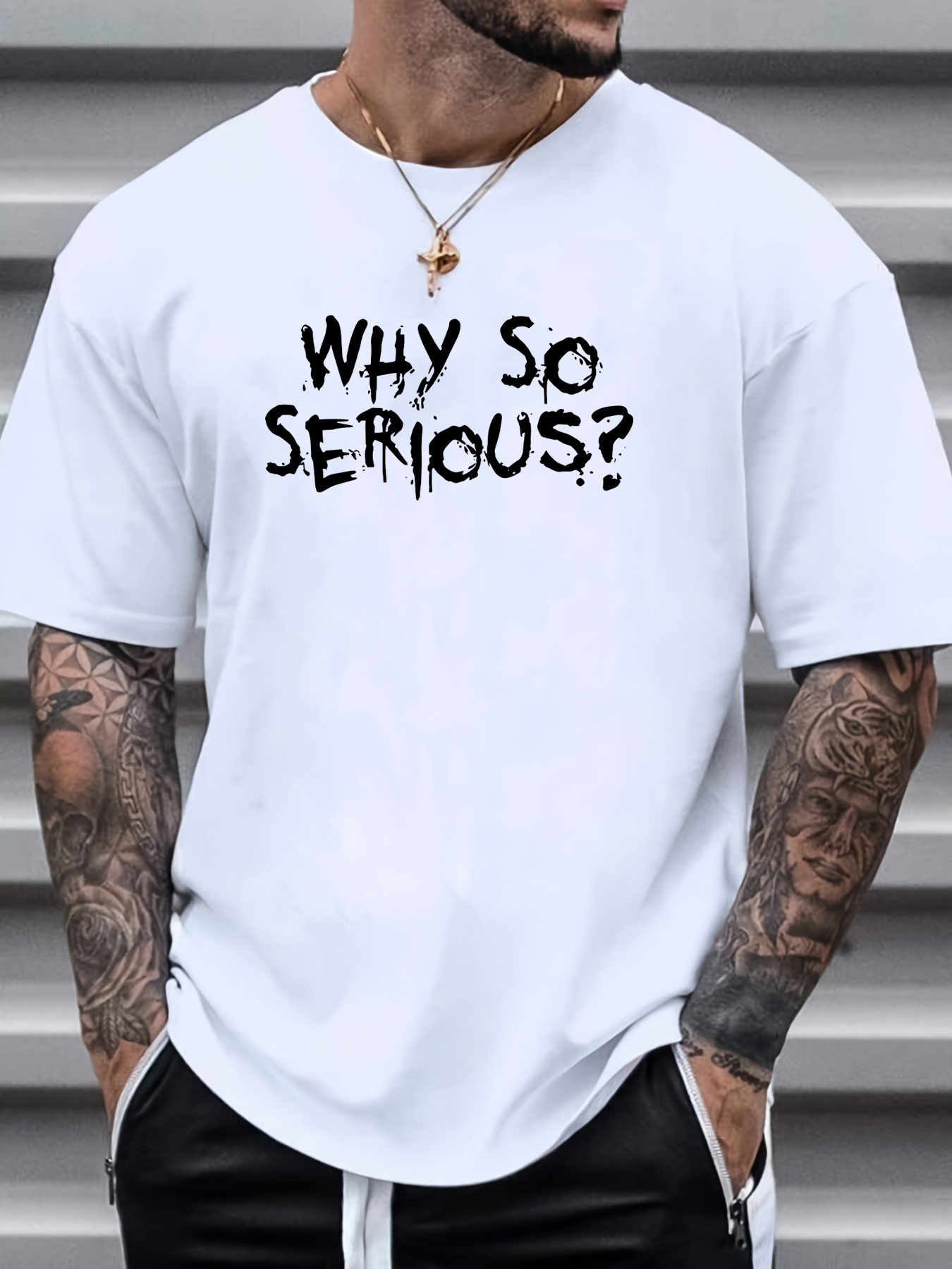【JOKER】新品 Why so serious? ペイント Tシャツ
