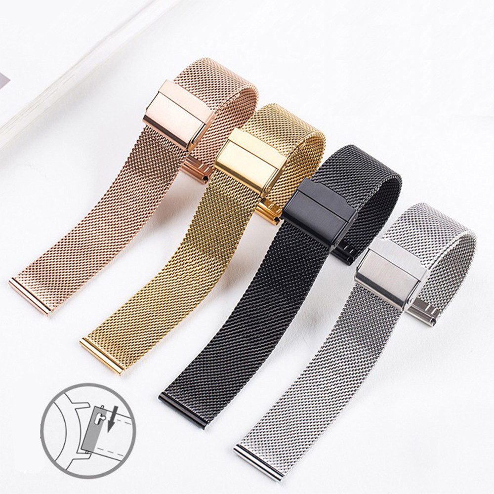 

Upgrade Your Smart Watch With A Universal Milanese Loop Strap - 18-24mm Stainless Steel Metal Bracelet