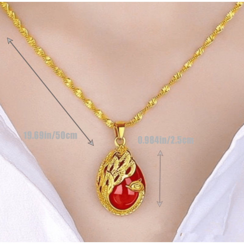 Peacock pendant deals necklace