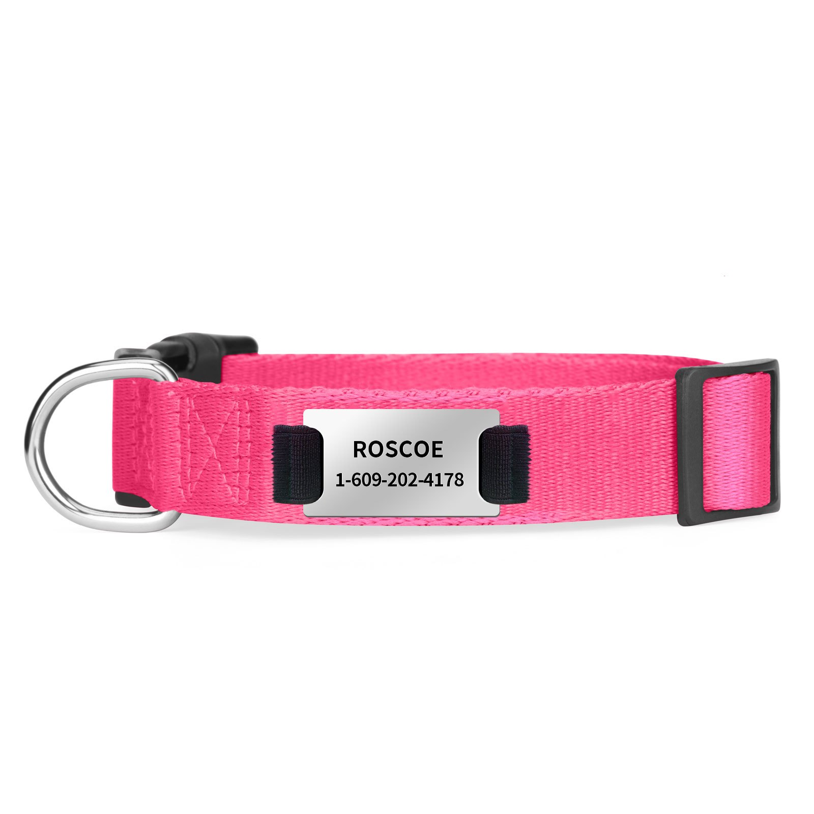 Extra-small pet collar in pastel pink