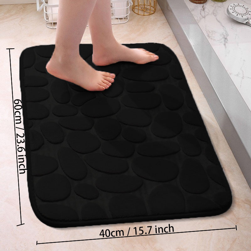 Solid Color Memory Foam Bath Rug Soft Non slip Absorbent - Temu