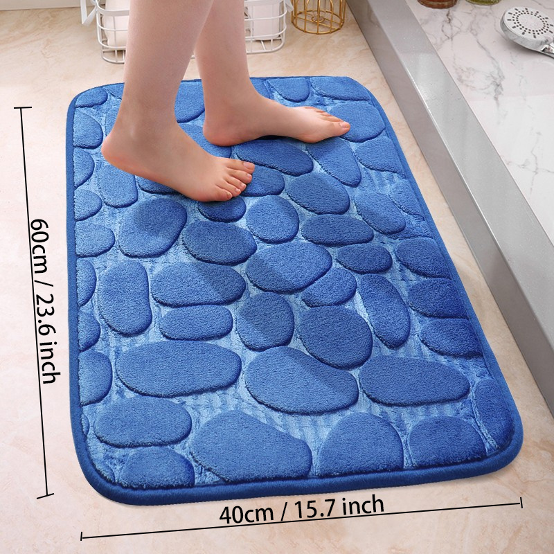 1PC Foot Print Bath Mats 40*60cm NonSlip Memory Foam Bathroom