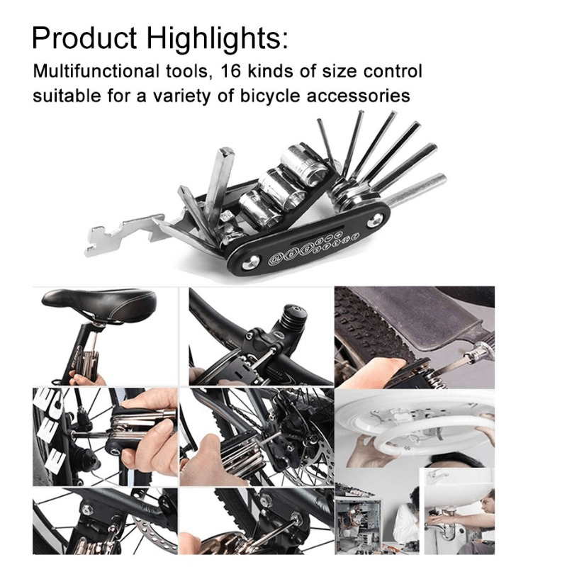 1 Mountain Bike Multipurpose Wrench Portable Bike Tool Kit - Temu