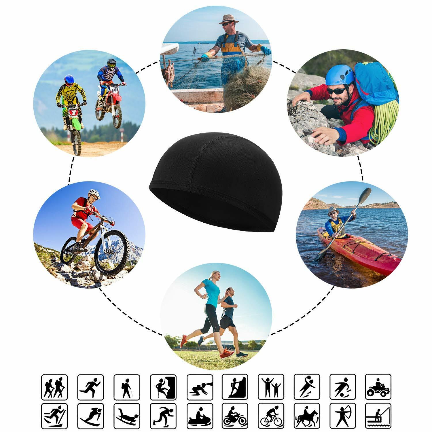 Skull Caps Helmet Liner Sweat Wicking Cap Running Hats Cycling Skull Caps  For Men Women Quick-Drying Outdoor Sports Helmet Caps