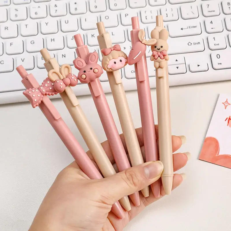 Cute Gel Pen: Creative Bunny Girls Bowknot Press Office Gift For School  Supplies And Stationery - Kawaii And Funny! - Temu Germany