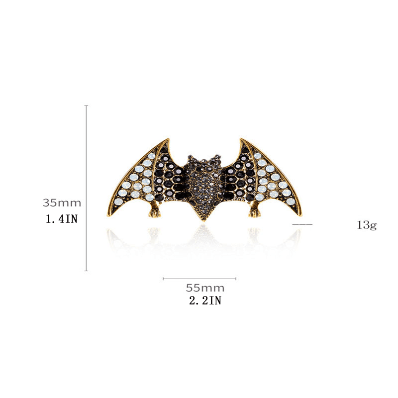 Bat Collar Enamel Pin Goth Witch Brooch Gift Lapel Collar Pin