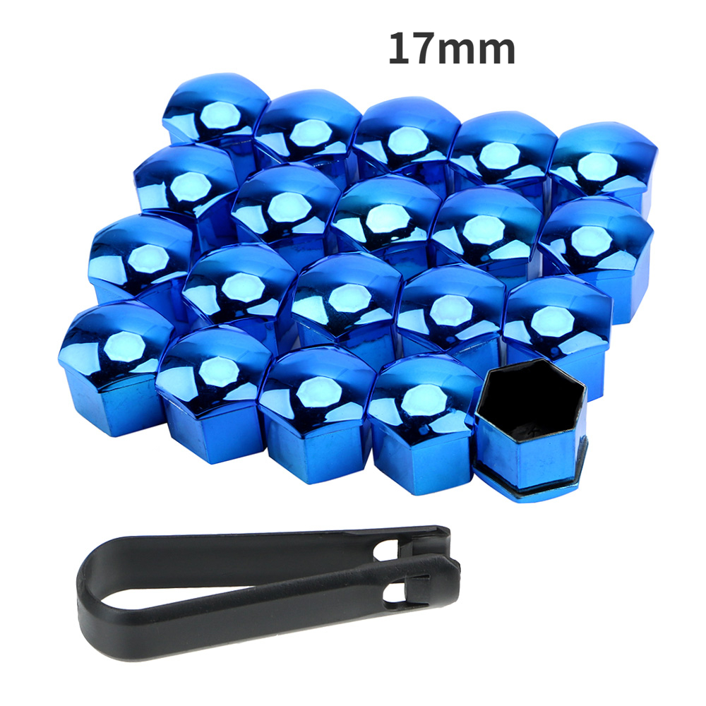 20x Wheel Nut Caps Protection Auto Hub Screw Cover Safety Bolts 17