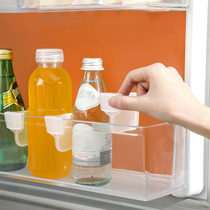 4pcs Adjustable Beverage Can Organizer For Refrigerator, Plastic