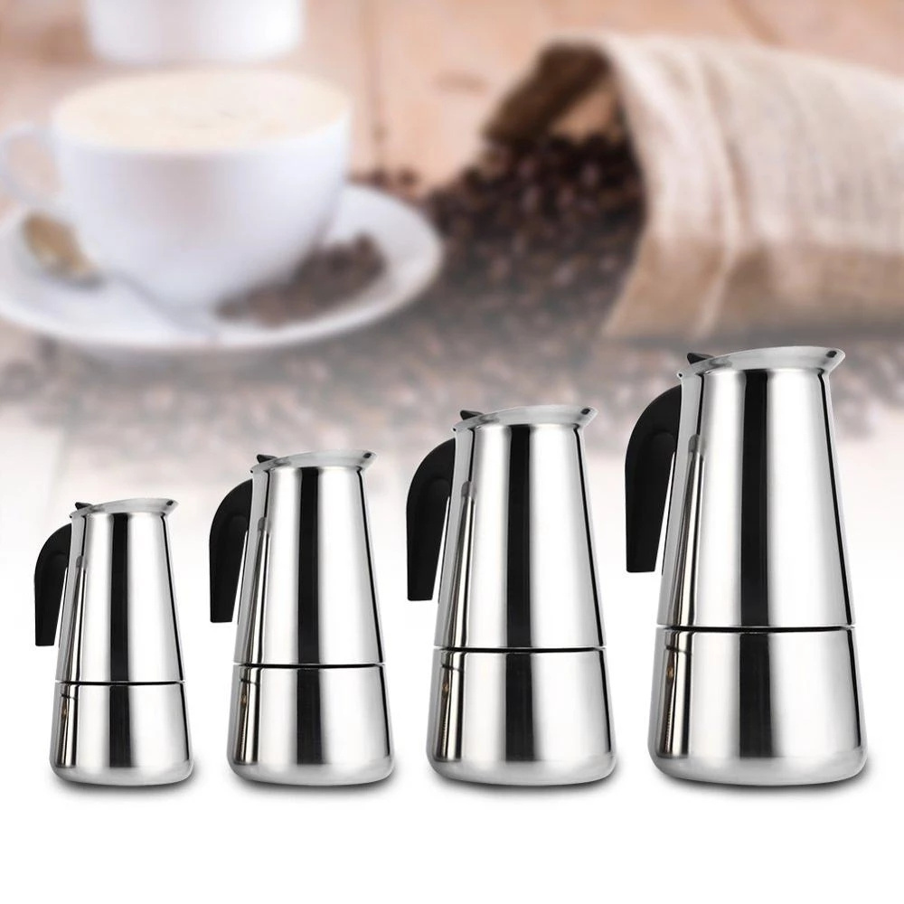 

1pc Stainless Steel Coffee Pot, Mocha Espresso Latte Percolator Stove Coffee Maker Pot Percolator Drink Tool