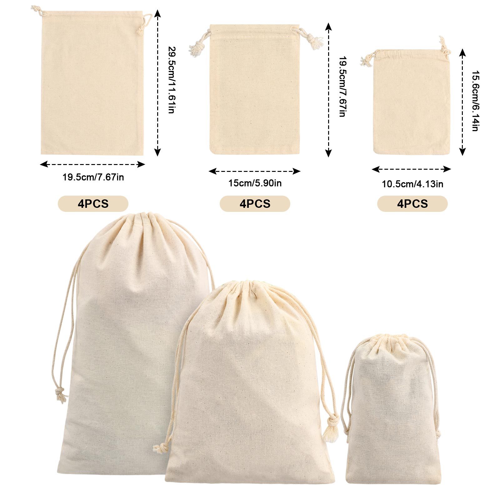 Mini sac en tissu tibétain avec cordon de serrage 