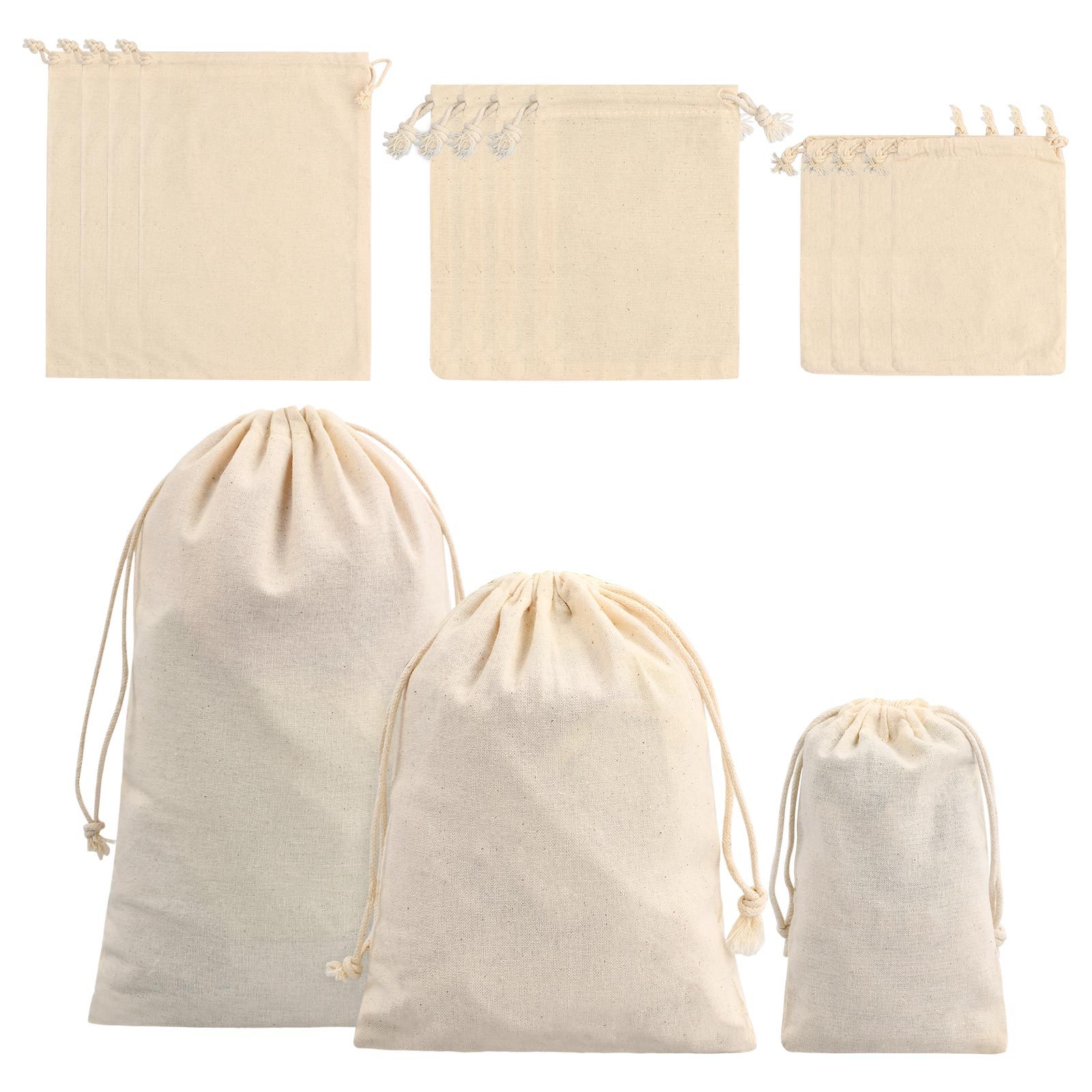 Bolsas pequeñas de tela de saco