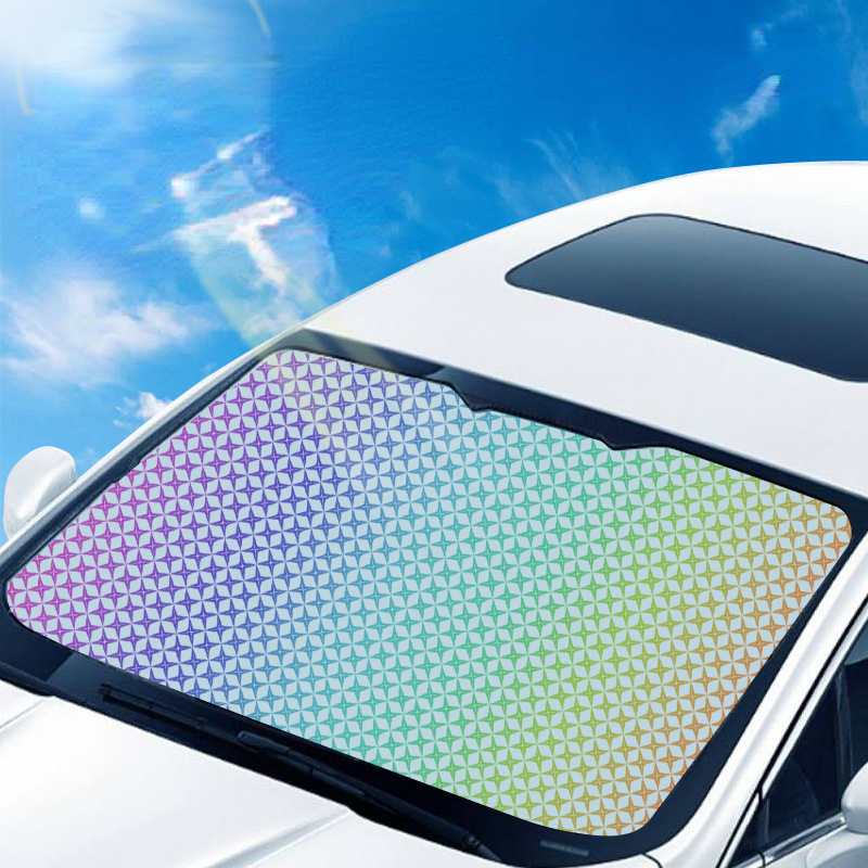 1pc Sunshade Front Gear, Verdickter Laser Sunshade Sun Insulation Sun Visor  Vehicle Suv Off-road Sun Shield - Auto - Temu