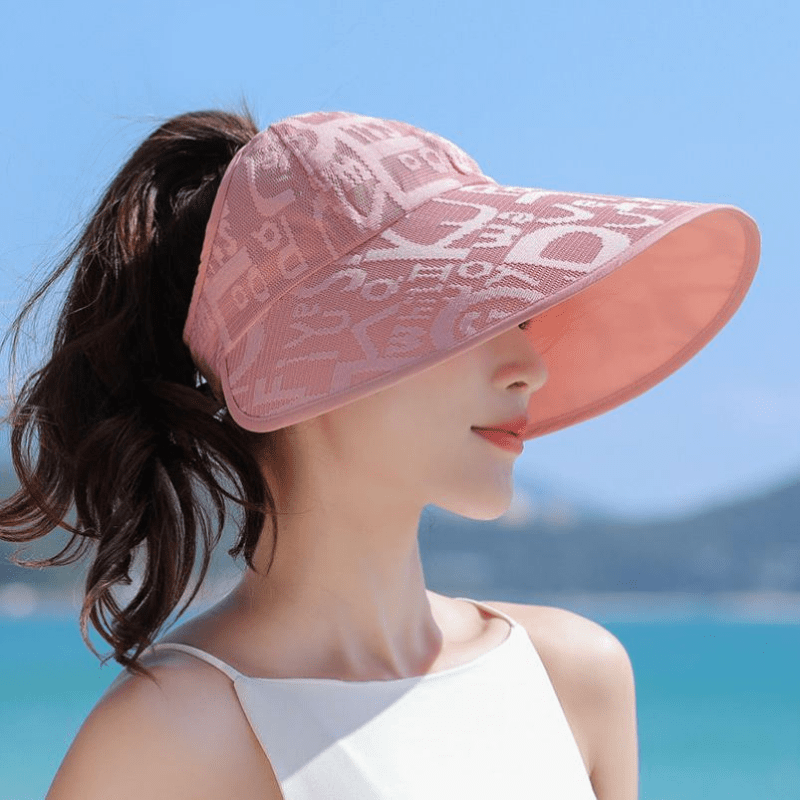 Sombrero Para El Sol Para Mujer, Visera De Playa, Ala Ancha