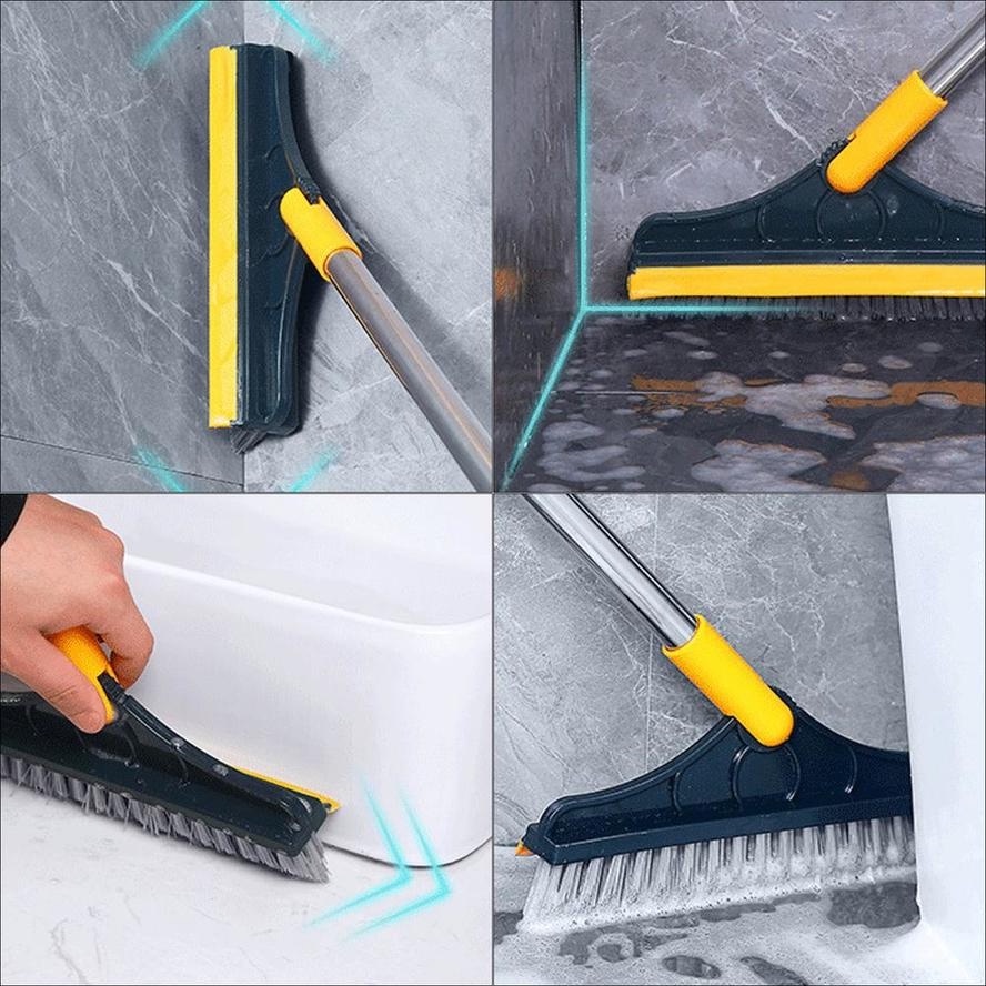 Floor Scrub Brush With Long Handle 1 Scrape And Brush Tub - Temu