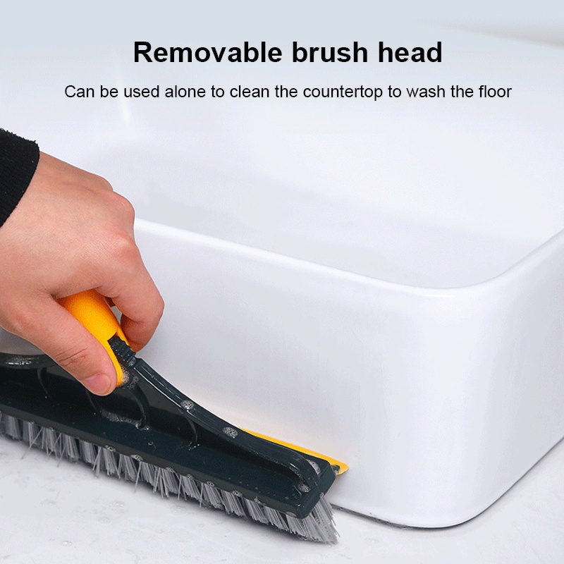 2 in 1 Scrape Brush Stiff Bristle Shower Scrubber for Cleaning Patio  Bathroom