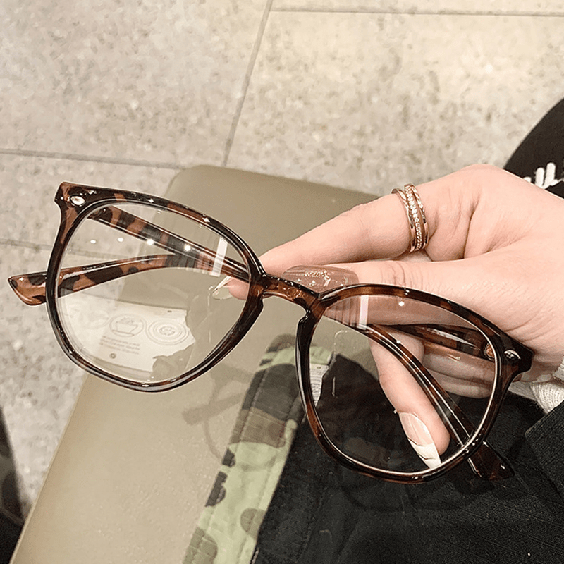 1pc Leopard Print Square Frame Anti-blue Light Women's Glasses For