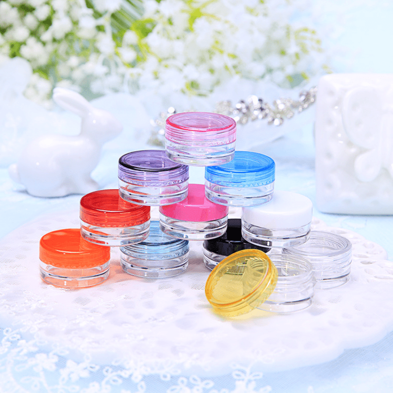 4OZ Slime Containers with Lids + 20 Gram Round Samples Jars (Set of 24)-  Empty Small Plastic Containers with Lids for Lip Scrub, Body Butters,  Cream