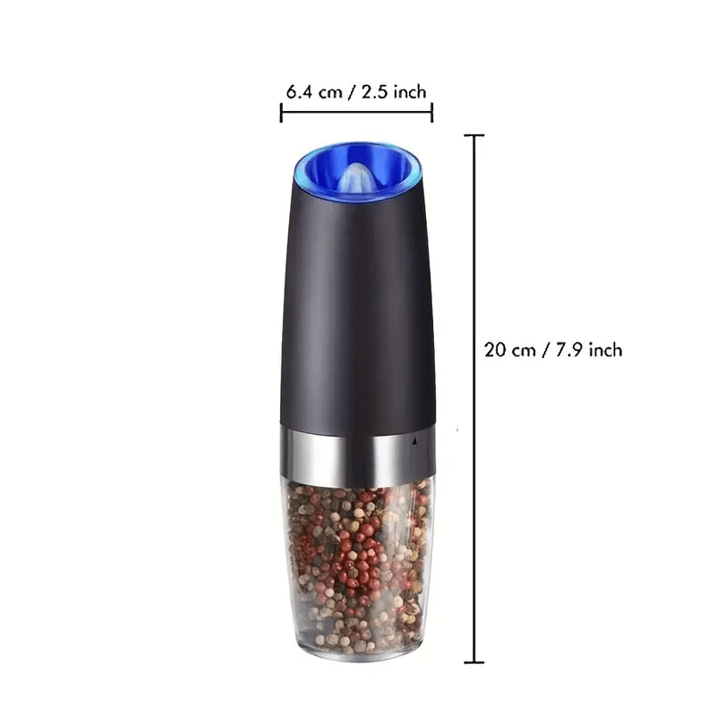 Pepper Grinder, Household Sea Salt Ginder, Electric Adjustable Spice Grinder,  Automatic Sea Salt Mill With Led Light, Reusable Battery Operated Pepper  Crusher With Cleaning Brush, Kitchen Gadgets, Kitchen Supplies - Temu